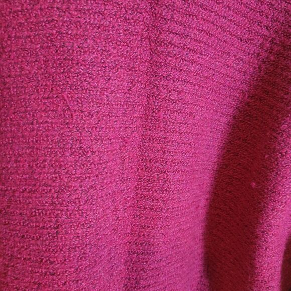Vince Camuto NEW V Neck Balloon Sleeve Sweater Womens Small Berry Red Christmas - Picture 6 of 12